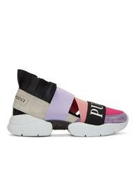 Emilio Pucci Pink And Purple City Up Sneakers