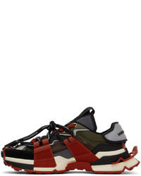 Dolce & Gabbana Red Green Militare Space Sneakers