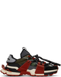 Dolce & Gabbana Red Green Militare Space Sneakers