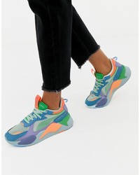 Puma Rs X Toys Green And Blue Trainers