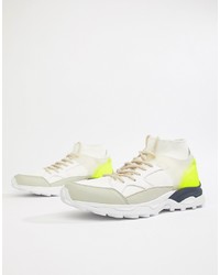 ASOS DESIGN Sock Trainers In White With Translucent Panels