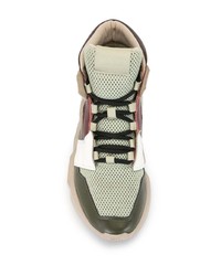 United Nude Space Kick Jet Contrast Panel High Top Sneakers