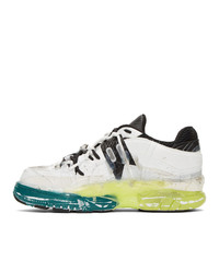 Maison Margiela White And Blue Fusion Low Sneakers