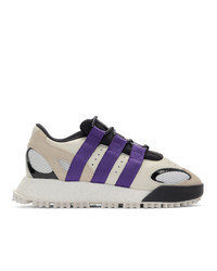 Adidas Originals By Alexander Wang White And Purple Wangbody Run Sneakers