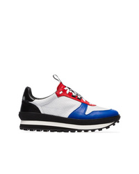 Givenchy White And Red Tr3 Runner Leather Sneakers