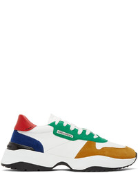 DSQUARED2 White Green D24 Sneakers