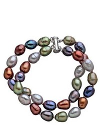 M Pearl Multi Color Rice Bead Bracelet