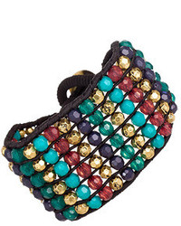 Blu Bijoux Multi Color Beaded Stretch Bracelet