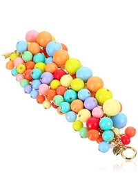 Betsey Johnson Runway Multi Colored Shaky Bead Toggle Bracelet
