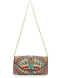 Mary Frances Beaded Southwest Print Convertible Clutch