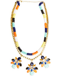 Dailylook Vibrant Beaded Stone Necklace In Multi Colored