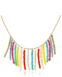 Panacea Bright Multi Colored Fringe Necklace 21