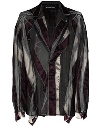 Y/Project Patchwork Striped Blazer Jacket