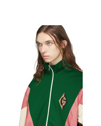 Gucci Green G Rhombus Patch Zip Jacket