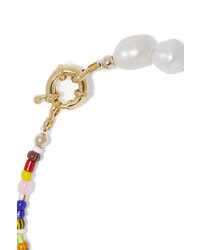 Eliou Thao Gold Plated Pearl And Bead Bracelet