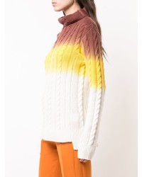 Sies Marjan Colour Block Cable Knit Sweater