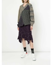 Kolor Patchwork Knitted Sweater