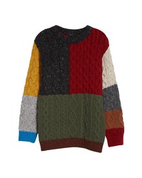Alanui San Pedro Fisherman Patchwork Wool Cashmere Sweater