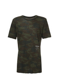 Multi colored Camouflage Crew-neck T-shirt