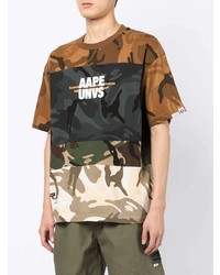 AAPE BY A BATHING APE Aape By A Bathing Ape Aapeunvs Camouflage Print T Shirt
