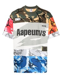 AAPE BY A BATHING APE Aape By A Bathing Ape Logo Colour Block T Shirt