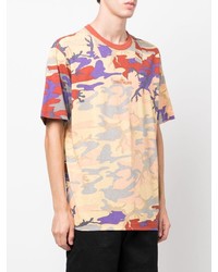 Stone Island Camouflage Print Cotton T Shirt