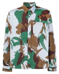 Kenzo Brushed Camouflage Print Shirt