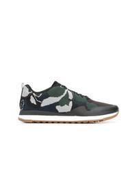 Multi colored Camouflage Low Top Sneakers