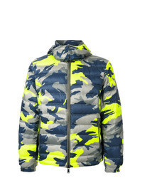 Multi colored Camouflage Puffer Jacket