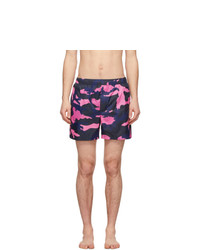 Valentino Pink And Navy Camo Swim Shorts