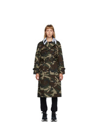 Multi colored Camouflage Trenchcoat