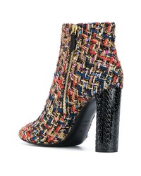 Casadei Tweed Ankle Boots