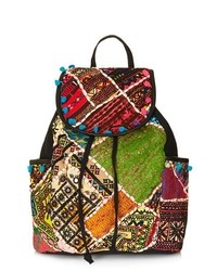 Multi colored Canvas Backpack