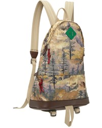 Gucci Beige Brown The North Face Edition Watercolor Backpack