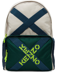 Kenzo Beige Green Sport Backpack