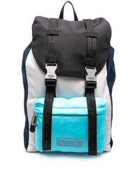 Moschino Colour Block Buckle Strap Backpack