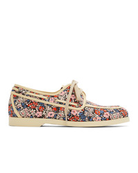 Multi colored Canvas Boat Shoes