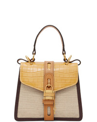 Chloé Off White And Yellow Small Aby Day Bag