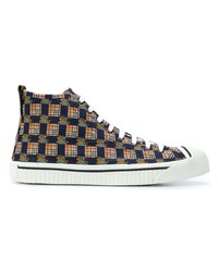Burberry Check Pattern Sneakers