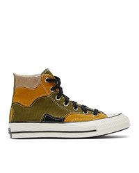 Converse Green And Yellow Chuck 70 High Sneakers