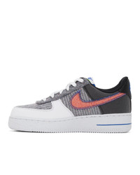 Nike Grey And White Air Force 1 07 Sneakers