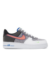 Nike Grey And White Air Force 1 07 Sneakers