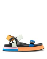 Moschino Colour Block Touch Strap Sandals