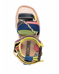 Moschino Multi Panel Flat Sandals
