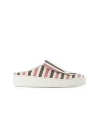 Sergio Rossi Sr1 Striped Backless Slip On Sneakers