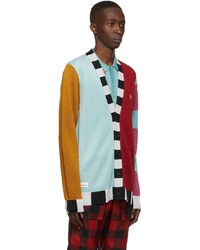 Charles Jeffrey Loverboy Multicolor Fred Perry Edition Glitter Knit Cardigan