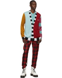Charles Jeffrey Loverboy Multicolor Fred Perry Edition Glitter Knit Cardigan