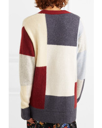 Adam Lippes Patchwork Brushed Cashmere And Cardigan