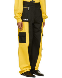 Hood by Air Black Yellow Veteran Utility Cargo Pants