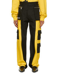 Hood by Air Black Yellow Veteran Utility Cargo Pants